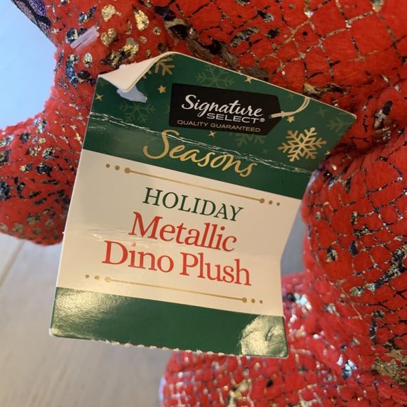 HugFun Plush Multi-Color Red Metallic Look T-Rex Dinosaur 12" Plush NWT - Picture 5 of 8